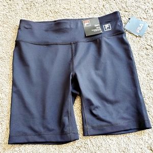 Black Fila sport performance athletic shorts
